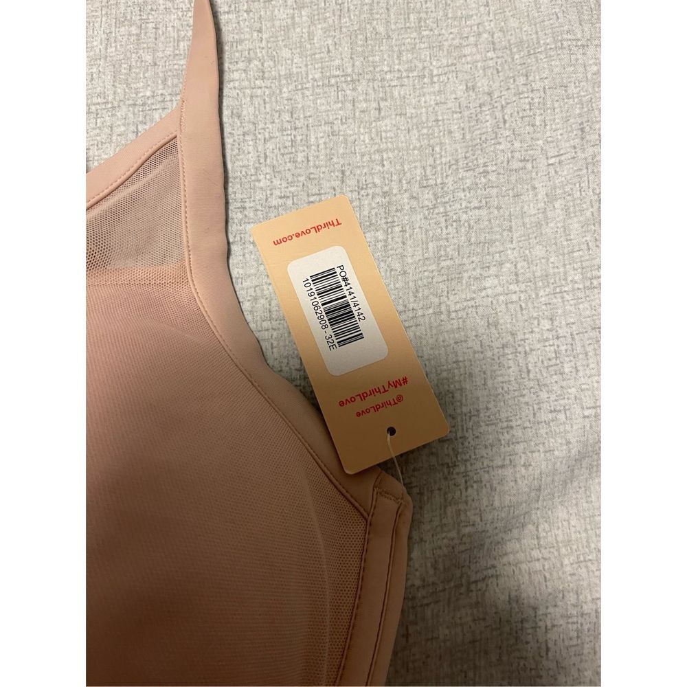 Thirdlove size 32E classic uplift plunge bra taupe mesh - NWT - Picture 4 of 6